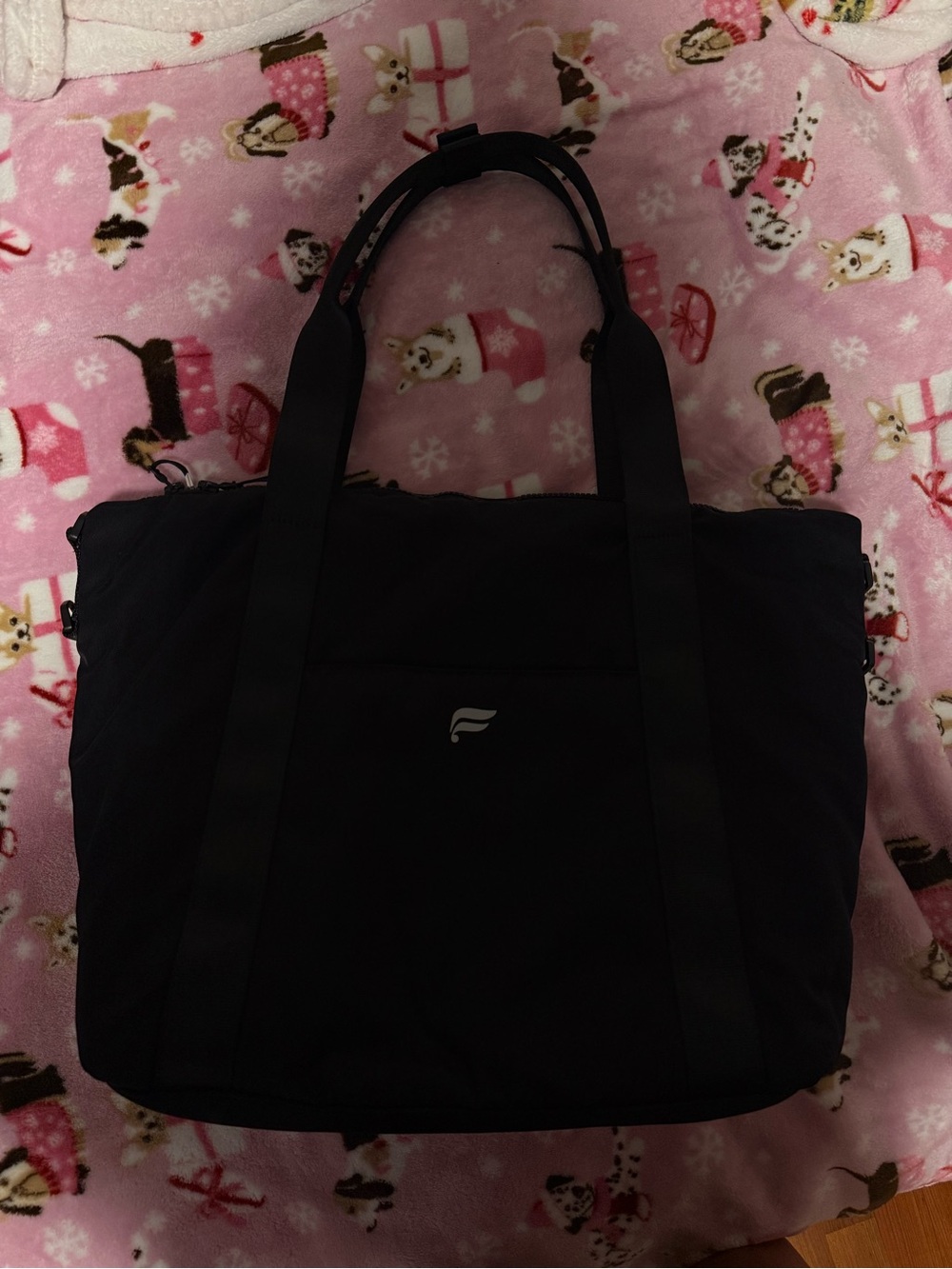 Fabletics Black Tote with Front Pocket